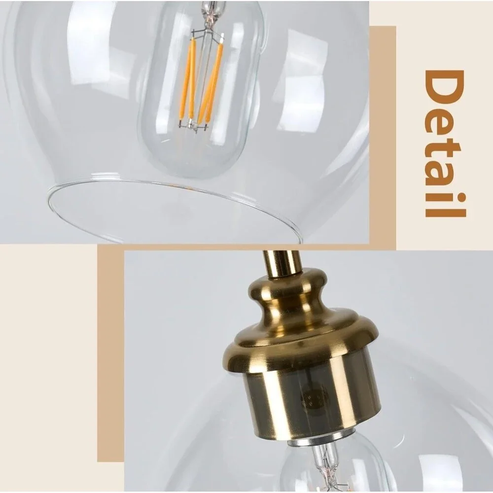 Industrial Pendant Lights for Kitchen Island - Modern Hanging Lighting